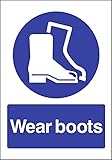 Warning Boots Must Be Worn Metal Tin Sign Farm Entrance...