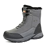 SHULOOK Men's Snow Boots Waterproof Warm Fur Lined...