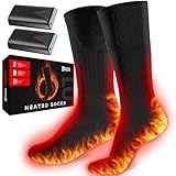 Rechargeable Heated Socks Men Women - Washable Battery...