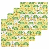 Cute Green Umbrella Waffle Kitchen Dish Towels Set of...
