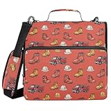Fire Truck Helmet Boots Binder Bag 3 Ring Binder Zipper...