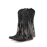 Kekonaca Women's Cowgirl Western Denim Boots Cowboy...