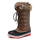 DREAM PAIRS Women's River_1 Brown Mid Calf Waterproof...