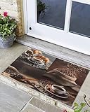 Coffee Beans Door Mat Indoor/Outdoor Entrance, Non Slip...