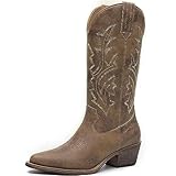 GLOBALWIN Camel Tan Cowboy Boots For Women Western...