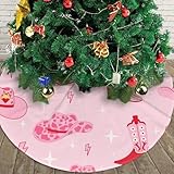 Christmas Tree Skirt Round -Retro Cowgirl Boots Hat...