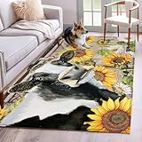 Kitchen Mats for Floor 3x5 Ft, Retro Farmhouse Flower...