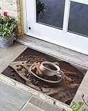 Hot Coffee Door Mat Indoor/Outdoor Entrance, Non Slip...