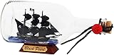 Sailboat in A Bottle, Black Pearl Ship Model, Drifting...