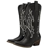 HISEA Rollda Cowboy Boots for Women, Cowgirl Boots,...