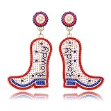 Western Cowboy Earrings Hypoallergenic Beaded Western...