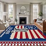 Area Rug 8x10ft 1776-2026 Patriotic Boots Area Rugs...