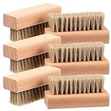 VILLCASE 10pcs Wood Handle Shoe Brushes with Soft Pp...
