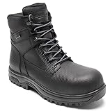 Dunham 8000 Works Safety 6' Boot Black Textured Leather...