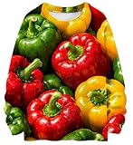 JBWomen Fresh Garden Bell Pepper Vegetable Art Knitted...