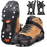 ZUXNZUX Crampons, Ice Cleats for Shoes and Boots,...