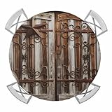 PUXTKE DAZQW Round Fitted Tablecloth with Elastic...