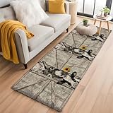 Runner Rugs 2x6 Ft, Funny Farm Animals Non-Slip Area...