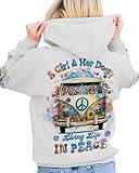 Retro HIPPIE LIFE Road Trip Hoodie for Women, Boho...
