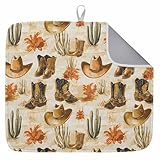 Dish Drying Mat for Kitchen Counter,Western Retro...