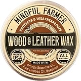 Mindful Farmer Wood & Leather Wax — All-Natural Wood...