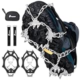 PTEROMY Crampons for Hiking Boots with 24 Stainless...