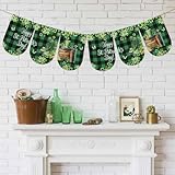 St. Patrick's Day Boots Books Shamrock Plaids Banner...