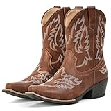 IXU Cowboy Boots for Women Ankle Western Cowgirl Boots...