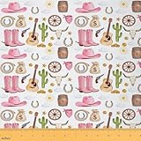 Erosebridal Pink Cowgirls Fabric By The Yard Pink...