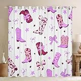Cowgirl Bows Window Treatments Drapes Purple Bowknot...