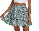 Lepunuo Flowy Shorts for Women Boho Ruffled Tiered...