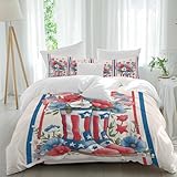 Independence Day Duvet Cover Set Queen Size 4 Pieces...